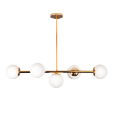 Люстра молекула стельова Levistella 7529906-5 GOLD+WH золото, плафони білі