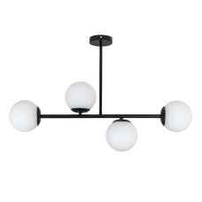 Люстра стельова молекула Levistella 7529825-4 BK+WH чорний, плафон білий 