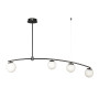 Изображение Люстра молекула подвесная Levistella 7529827-4 BK+WH черная, плафон белый ИМ Light-Deco 