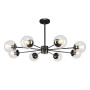 Зображення Люстра стельова молекула Levistella 7529807-8 BK+CL чорний, плафон прозорий ИМ Light-Deco 1 