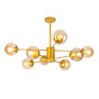 Зображення Люстра молекула стельова Levistella 7526033-8 GD+BR золото, плафони коричневі  ИМ Light-Deco 1 