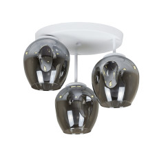 Люстра стельова Light House LS-19452F-3 WH+BK (300) біла, плафон чорний