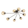 Зображення Люстра молекула стельова Levistella 7529803-8 BK+BR чорний, плафон коричневий  ИМ Light-Deco 1 