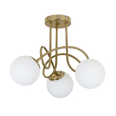 Люстра стельова молекула Levistella 7529903-3 BRZ+WH бронза, плафон білий 