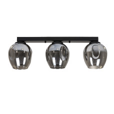 Люстра стельова Light House LS-18142F-3 BK+BK (500) чорна, плафон чорний