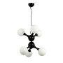 Зображення Люстра молекула підвісна Levistella 7529816-6 BK+WH чорна, плафон білий  ИМ Light-Deco 