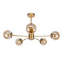 Зображення Люстра стельова молекула Levistella 7529807-5 BRZ+BR бронза, плафон коричневий ИМ Light-Deco 