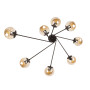 Зображення Люстра молекула стельова Levistella 7529803-8 BK+BR чорний, плафон коричневий  ИМ Light-Deco 2 