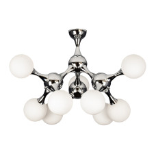 Люстра молекула стельова Levistella 7529817-9 CR+WH хром, плафони білі
