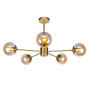 Зображення Люстра стельова молекула Levistella 7529807-5 BRZ+BR бронза, плафон коричневий ИМ Light-Deco 1 