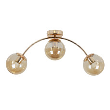 Люстра стельова молекула Levistella 7529907-3 GOLD+BR золото, плафон коричневий 