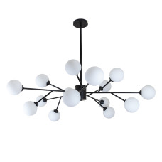 Люстра молекула стельова Levistella 7529806-15 BK+WH чорний, плафон білий 
