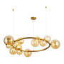 Зображення Люстра молекула підвісна Light House LS-17132-15 DDG+BR золото, плафон коричневий  ИМ Light-Deco 1 