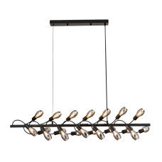 Люстра підвісна Levistella 788P10106-21 BK+SM G9 чорна, плафони димчасті