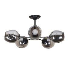 Люстра стельова молекула Light House LS-18966-5 BK+BK чорна, колір плафона чорний