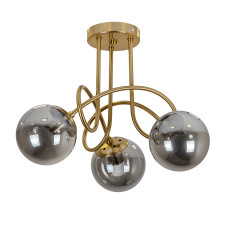 Люстра стельова молекула Levistella 7529903-3 BRZ+BK бронза, плафон чорний