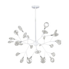 Люстра молекула стельова Light House LS-17117-27 WH+CL біла, плафони прозорі