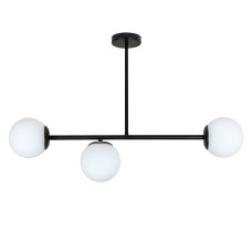 Люстра стельова молекула Levistella 7529825-3 BK+WH чорний, плафон білий 