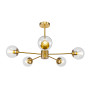 Зображення Люстра стельова молекула Levistella 7529807-5 BRZ+CL бронза, плафон прозорий ИМ Light-Deco 1 