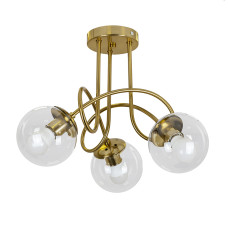 Люстра молекула стельова Levistella 7529903-3 BRZ+CL бронза, плафони прозорі