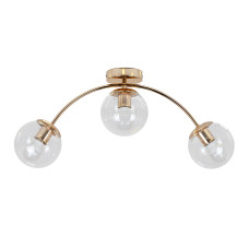 Люстра стельова молекула Levistella 7529907-3 GOLD+CL золото, плафон прозорий 