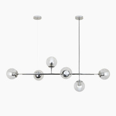 Люстра підвісна молекула Levistella 7529802-6 CR+CL хром, плафон прозорий