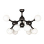 Зображення Люстра молекула стельова Levistella 7529817-9 BK+WH чорна, плафони білі ИМ Light-Deco 