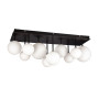 Изображение Люстра потолочная Levistella 999X7253F-10 BK+WH черная, плафоны белые ИМ Light-Deco 