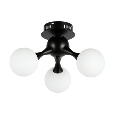 Люстра молекула стельова Levistella 7529817-3 BK+WH чорна, плафон білий 
