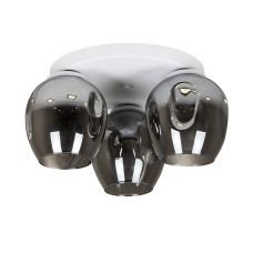 Люстра стельова Light House LS-18142F-3 WH+BK (300) біла, плафон чорний 