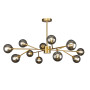 Зображення Люстра стельова молекула Levistella 7529806-12 BRZ+BK бронза, плафон чорний ИМ Light-Deco 1 