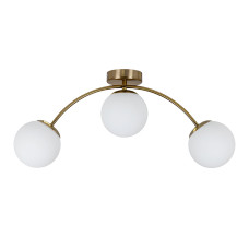 Люстра стельова молекула Levistella 7529907-3 BRZ+WH бронза, плафон білий 