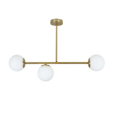 Люстра стельова молекула Levistella 7529825-3 BRZ+WH бронза, плафон білий 