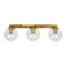 Люстра стельова Лофт Light House LS-18638F-3 BRZ+CL (500) бронза, плафон прозорий