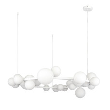 Люстра підвісна кільце з плафонами Light House LS-17132-24 WH+WH біла, плафон білий 