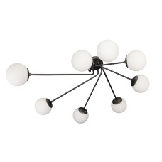 Люстра молекула стельова Levistella 7529803-8 BK+WH чорний, плафон білий 