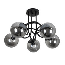 Люстра стельова молекула Levistella 7529910-5 BK+BK чорна, плафон чорний 