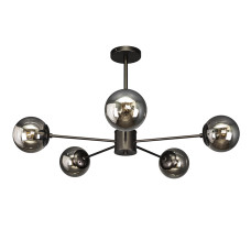 Люстра стельова молекула Levistella 7529807-5 BK+BK чорний, плафон чорний