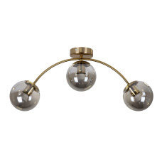 Люстра стельова молекула Levistella 7529907-3 BRZ+BK бронза, плафон чорний