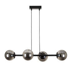 Люстра підвісна молекула Levistella 7529909-4 BK+BK чорна, плафон чорний 