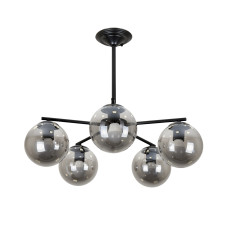 Люстра стельова молекула Light House LS-19451-5 BK+BK чорна, колір плафона чорний