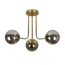 Люстра стельова молекула Levistella 7529908-3 BRZ+BK бронза, плафон чорний