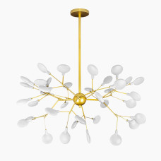 Люстра молекула стельова в стилі модерн Light House LS-17117-36 GD+WH золото, плафони білі 