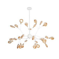Люстра молекула стельова Light House LS-17117-27 WH+BR біла, плафони коричневі