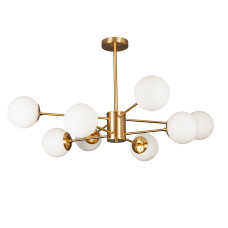 Люстра молекула стельова Levistella 7526033-8 BRZ+WH бронза, плафони білі