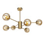 Зображення Люстра молекула стельова Levistella 7526033-6 BRZ+BR бронза, плафон коричневий  ИМ Light-Deco 1 