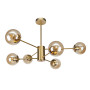 Зображення Люстра молекула стельова Levistella 7526033-6 BRZ+BR бронза, плафон коричневий  ИМ Light-Deco 