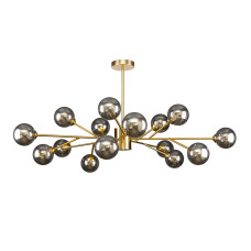 Люстра стельова молекула Levistella 7529806-15 BRZ+BK бронза, плафон чорний