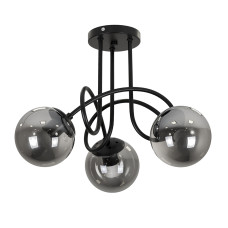 Люстра стельова молекула Levistella 7529903-3 BK+BK чорна, плафон чорний 