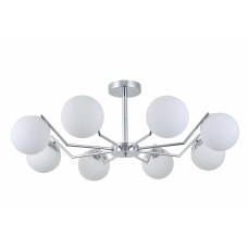 Люстра стельова молекула Light House SRS-20030/8 CR хром, плафон білий 